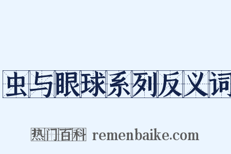 虫与眼球系列反义词是什么意思的图片